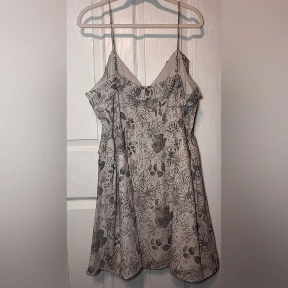 NWOT Abercrombie & Fitch Floral Ruffle Tie Mini Dress (size XL TALL, 38” Length) - Picture 9 of 9